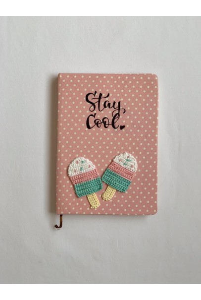 Diary with Crochet Embellished Ice cream